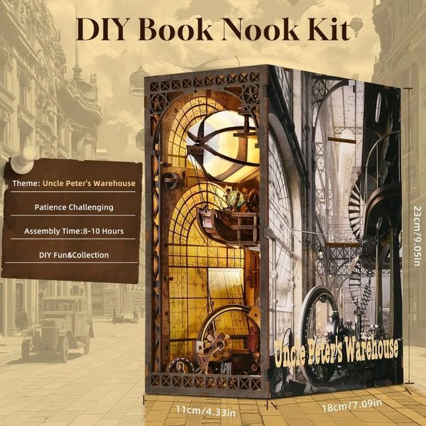 Produktbild: FiguredArt YM05 - DIY Book Nook, Onkel Petes Labor, Puzzle 299 Teile, Miniatur-Diorama