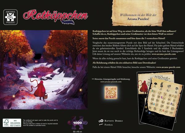 Produktbild: Arcana Puzzle: Rotk&auml;ppchen