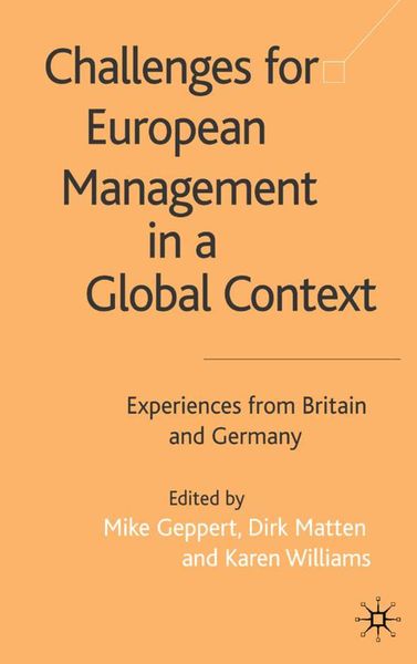 Produktbild: Challenges for European Management in a Global Context
