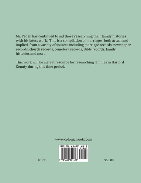 Produktbild: Harford County, Maryland Marriage References and Family Relationships, 1861-1870