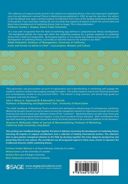 Produktbild: The SAGE Handbook of Marketing Theory