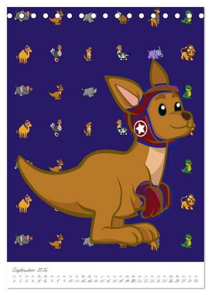 Produktbild: Grundschule Tier Kalender - Tier Wandkalender f&uuml;r Vorschule, Grundschule und Kinderzimmer (Tischkalender 2026 DIN A5 hoch), CALVENDO Monatskalender