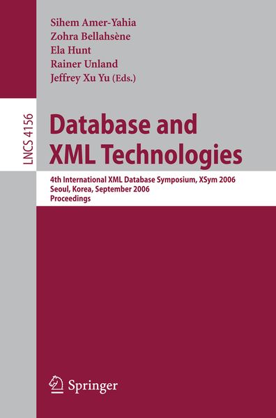 Produktbild: Database and XML Technologies