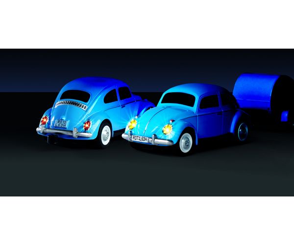 Produktbild: 1:87 VW Beetle m.Wohnwagen 2.4G 100% RTR