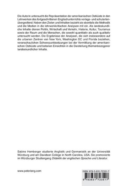Produktbild: Die amerikanische Ostk&uuml;ste &ndash; Didaktische Analysen f&uuml;r den Englischunterricht