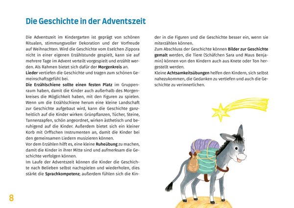 Produktbild: Eselchen Zippora auf dem Weg nach Bethlehem. Eine Weihnachtsgeschichte f&uuml;r die Erz&auml;hlschiene. Erz&auml;hlschienen-Figurenset