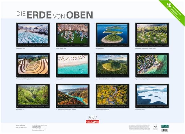 Produktbild: Die Erde von oben Kalender 2027