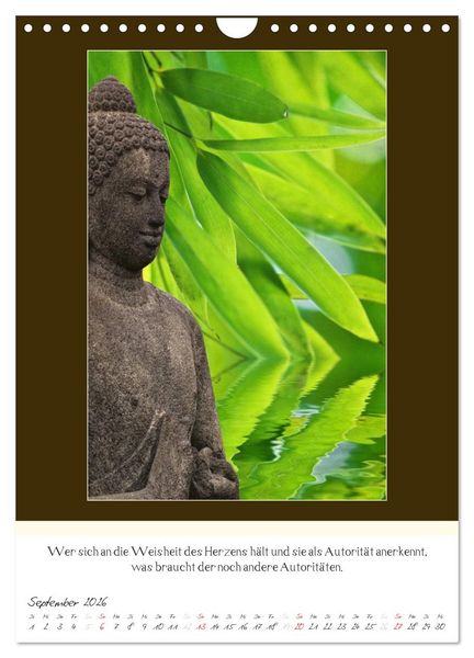 Produktbild: Der Buddhistische Weisheiten Kalender (Wandkalender 2026 DIN A4 hoch), CALVENDO Monatskalender
