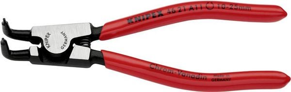 Produktbild: Knipex 46 21 A11 Seegeringzange Passend f&uuml;r (Seegeringzangen) Au&szlig;enringe 10-25 mm Spitzenform (Details) abgewinkelt 90&deg;