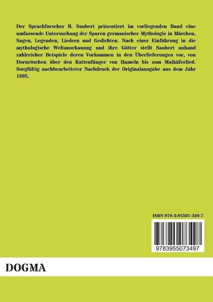 Produktbild: Germanische Welt- und Gottanschauung in M&auml;rchen, Sagen, Festgebr&auml;uchen und Liedern