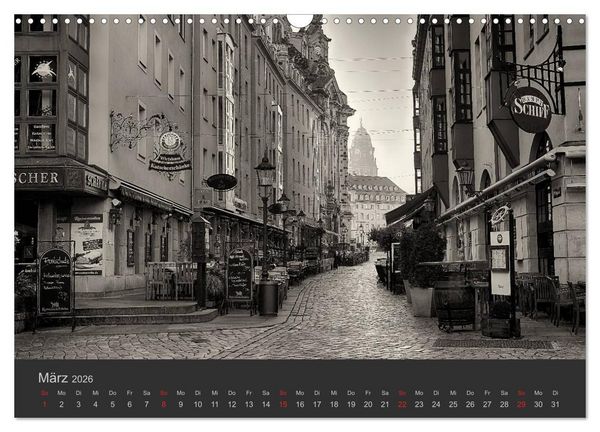 Produktbild: Dresden Schwarz Weiss 2026 (Wandkalender 2026 DIN A3 quer), CALVENDO Monatskalender