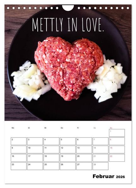 Produktbild: Mettkalender - Spread Some Mett. (Wandkalender 2026 DIN A4 hoch), CALVENDO Monatskalender