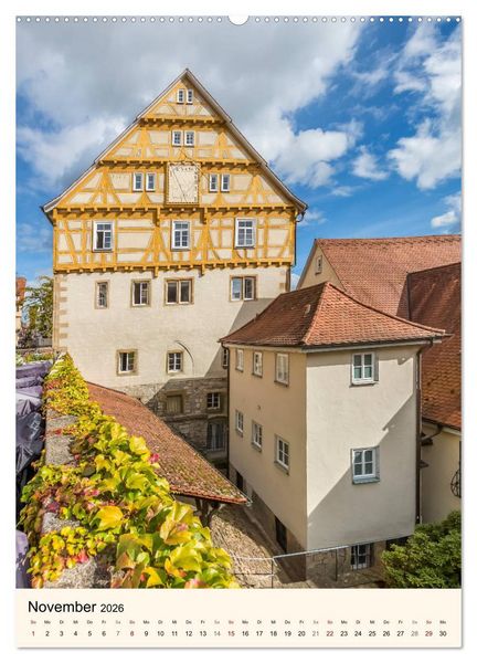 Produktbild: T&Uuml;BINGEN UND BLAUBEUREN Historische Schw&auml;bische Alb (hochwertiger Premium Wandkalender 2026 DIN A2 hoch), Kunstdruck in Hochglanz