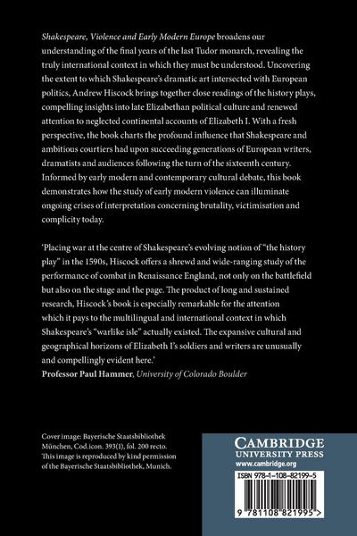 Produktbild: Shakespeare, Violence and Early Modern Europe