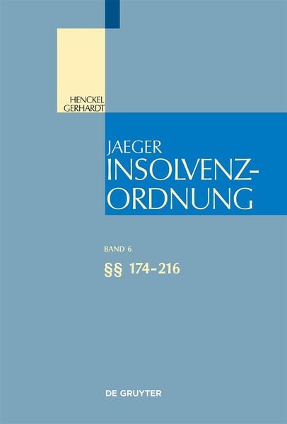 Produktbild: Insolvenzordnung / &sect;&sect; 174-216