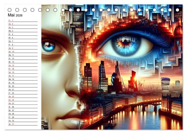 Produktbild: Metropolengesichter (Tischkalender 2026 DIN A5 quer), CALVENDO Monatskalender