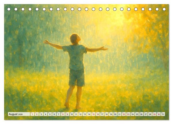 Produktbild: Ruhe finden - Der Anti-Stress-Kalender - Ein Jahr voller W&auml;rme und Achtsamkeit (Tischkalender 2026 DIN A5 quer), CALVENDO Monatskalender