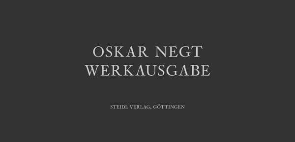 Produktbild: Oskar Negt | Werkausgabe