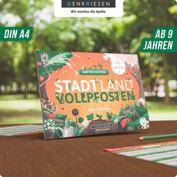 Denkriesen - Stadt Land Vollpfosten® - Garten Edition - "alles im Grünen." - A4
