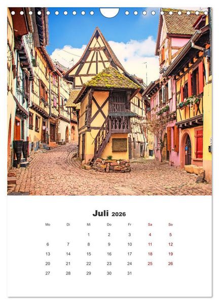 Produktbild: Eguisheim - Postkartenidylle (Wandkalender 2026 DIN A4 hoch), CALVENDO Monatskalender