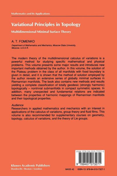 Produktbild: Variational Principles of Topology
