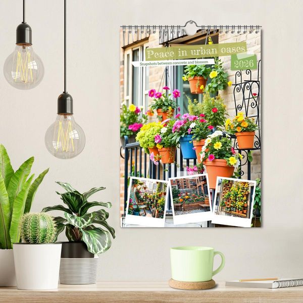 Produktbild: Peace in urban oases - Snapshots between concrete and blossom (Wall Calendar 2026 DIN A4 portrait), CALVENDO 12 Month Wall Calendar