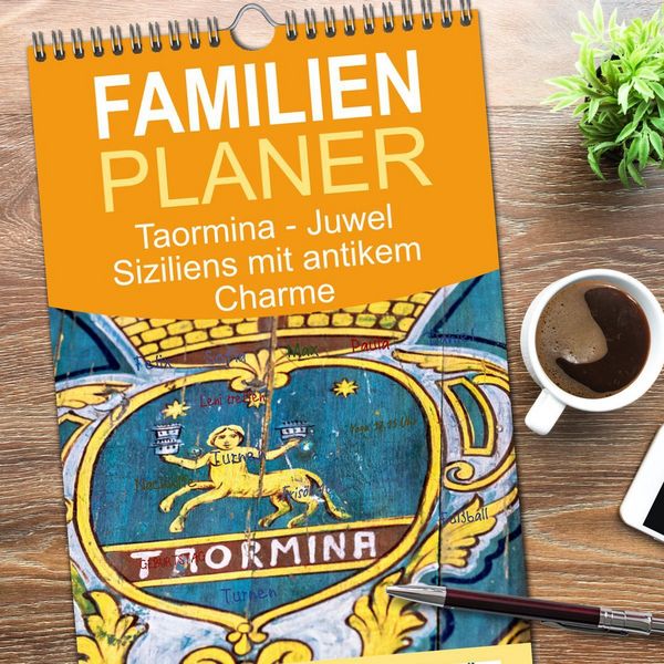 Produktbild: Familienplaner 2026 - Taormina - Juwel Siziliens mit antikem Charme mit 5 Spalten (Wandkalender, 21 x 45 cm) CALVENDO