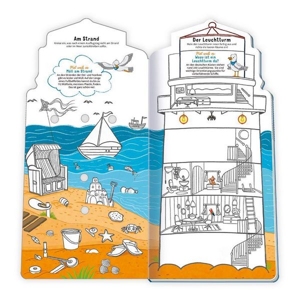 Produktbild: TR&Ouml;TSCH - Malbuch Mein kunterbuntes Spiel- und Malbuch Am Meer