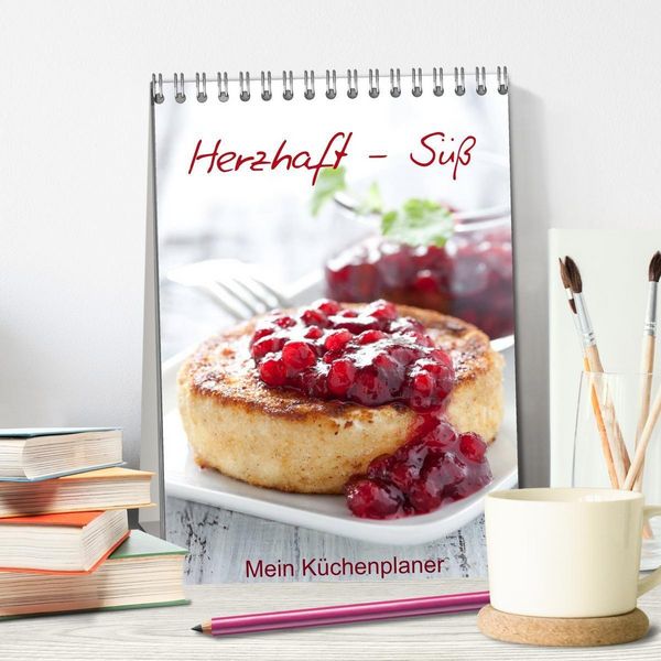 Produktbild: Herzhaft - S&uuml;&szlig; / Mein K&uuml;chenplaner (Tischkalender 2027 DIN A5 hoch), CALVENDO Monatskalender