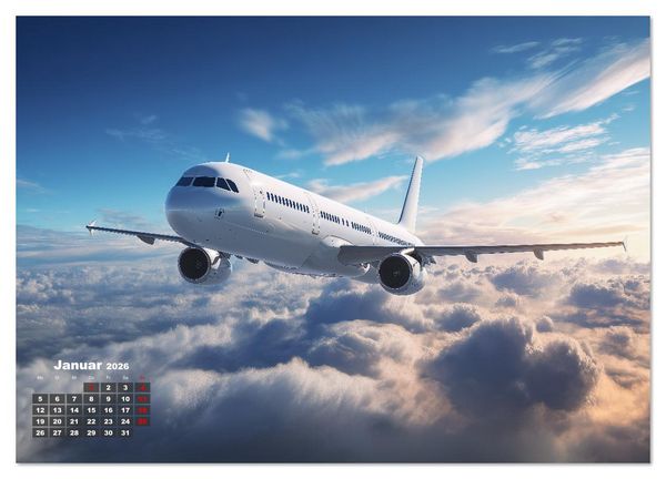 Produktbild: Flugzeuge hautnah - Flugzeugkalender f&uuml;r Flugzeugliebhaber (Wandkalender 2026 DIN A3 quer), CALVENDO Monatskalender