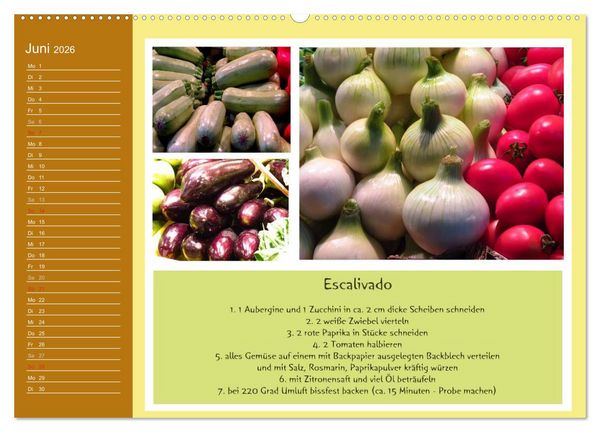 Produktbild: Meine Mallorca Rezepte (hochwertiger Premium Wandkalender 2026 DIN A2 quer), Kunstdruck in Hochglanz