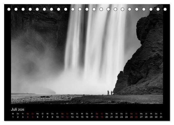Produktbild: Soultouch - Schwarzwei&szlig; Landschaften, die die Seele ber&uuml;hren (Tischkalender 2026 DIN A5 quer), CALVENDO Monatskalender