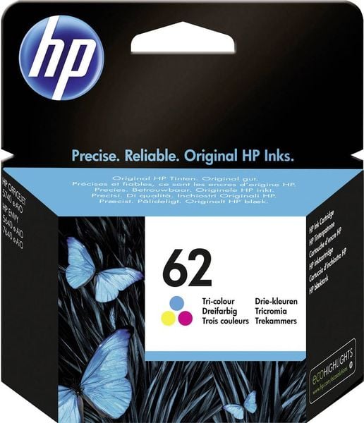 HP 62 Druckerpatrone Original Cyan, Magenta, Gelb C2P06AE Tinte