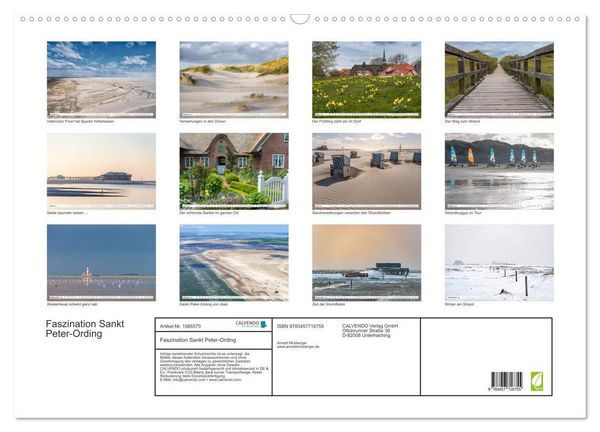 Produktbild: Faszination Sankt Peter-Ording (Wandkalender 2026 DIN A2 quer), CALVENDO Monatskalender