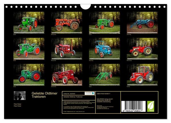 Produktbild: Geliebte Oldtimer Traktoren (Wandkalender 2026 DIN A4 quer), CALVENDO Monatskalender