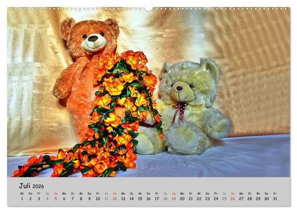 Produktbild: TEDDYB&Auml;R, OH TEDDYB&Auml;R... (hochwertiger Premium Wandkalender 2026 DIN A2 quer), Kunstdruck in Hochglanz