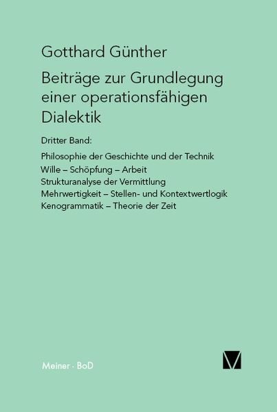 Produktbild: Beitr&auml;ge zur Grundlegung einer operationsf&auml;higen Dialektik (III)