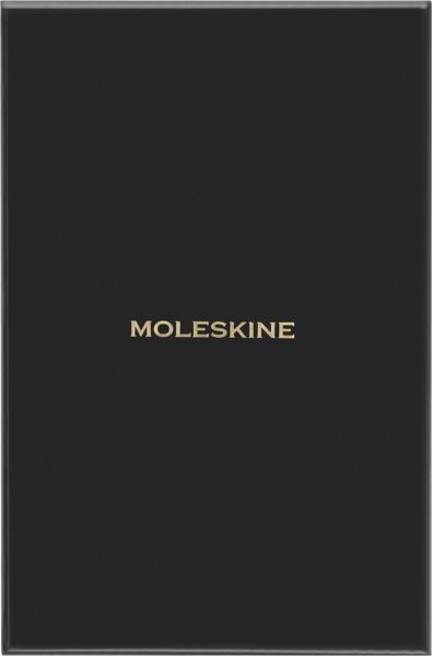 Produktbild: Moleskine Vegea Capri Notizb. A5 lin. Kt schwarz Petrol/Box