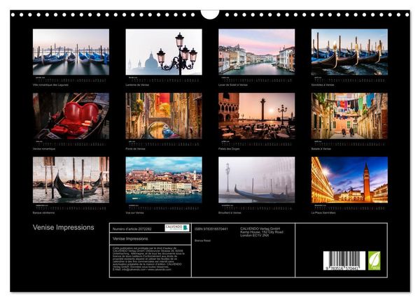 Produktbild: Venise Impressions (Calendrier mural 2026 DIN A3 vertical), CALVENDO calendrier mensuel
