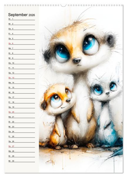 Produktbild: Erdm&auml;nnchen. Kleine Helden des Alltags (Wandkalender 2026 DIN A2 hoch), CALVENDO Monatskalender