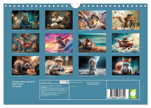 Produktbild: N&uuml;sse waren gestern &ndash; jetzt wird&rsquo;s verr&uuml;ckt! (Wandkalender 2026 DIN A4 quer), CALVENDO Monatskalender