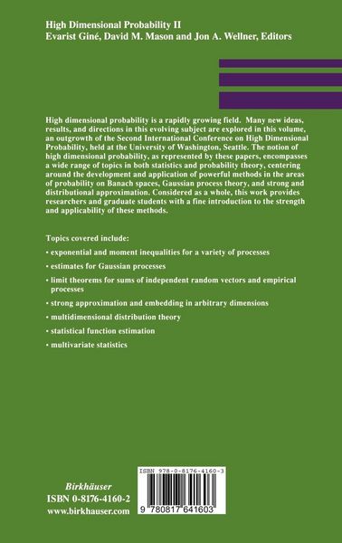Produktbild: High Dimensional Probability II