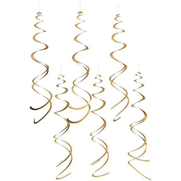 Produktbild: Spiral Luftschlangen, Gold Matt