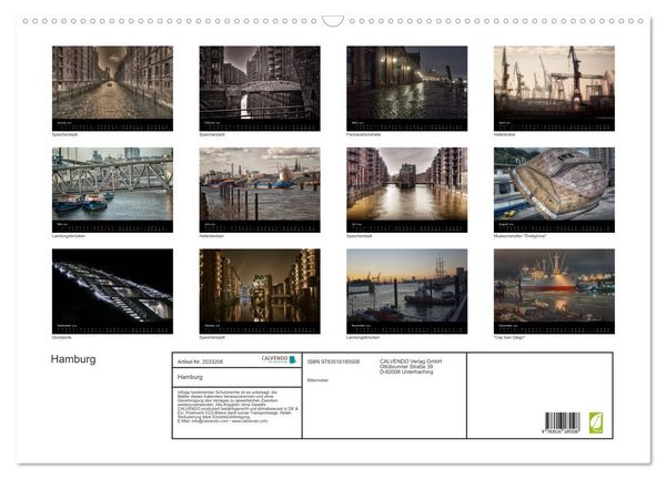 Produktbild: Hamburg (Wandkalender 2026 DIN A2 quer), CALVENDO Monatskalender