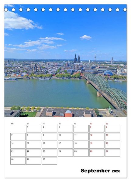 Produktbild: K&ouml;ln und D&uuml;sseldorf - Stadtmomente am Rhein (Tischkalender 2026 DIN A5 hoch), CALVENDO Monatskalender