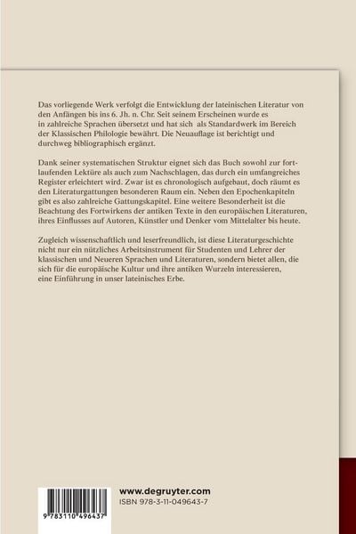 Produktbild: Geschichte der r&ouml;mischen Literatur