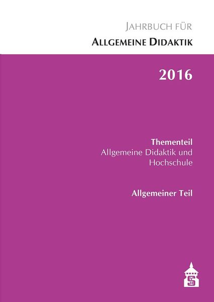 Produktbild: Jahrbuch f&uuml;r Allgemeine Didaktik 2016