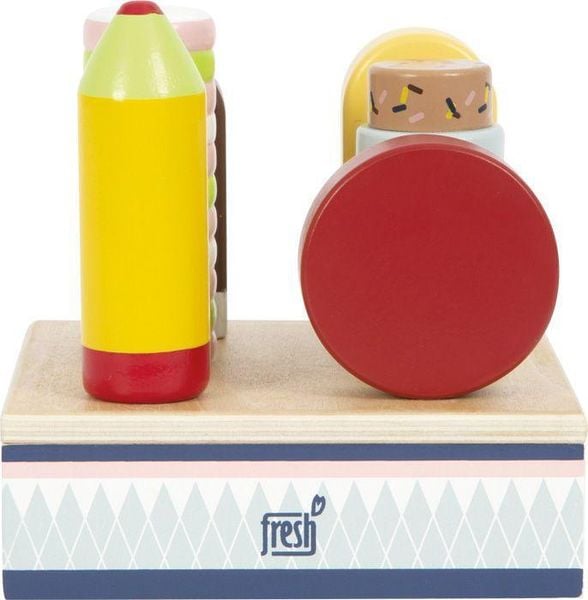 Small foot 12417 - Eis am Stiel fresh, Holz, Steckspiel, Zubehör für Kinderküche und Kaufladen