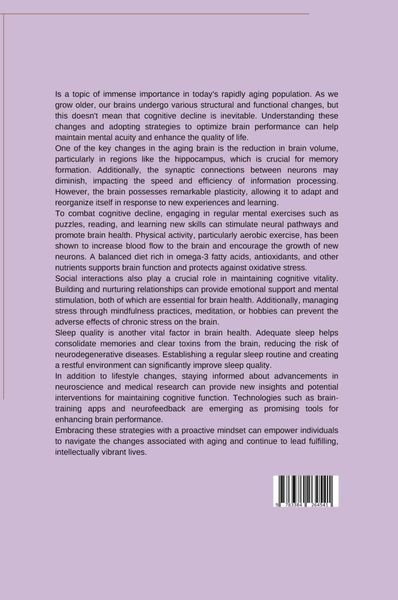 Produktbild: The Aging Brain: Navigating Changes and Optimizing Performance