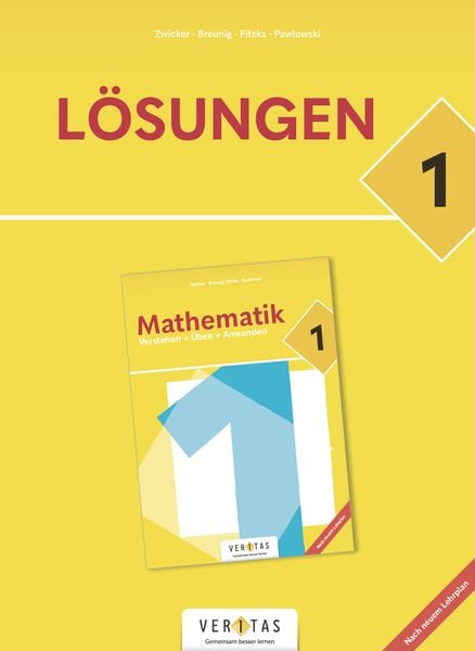 Produktbild: Mathematik 1. Verstehen + &Uuml;ben + Anwenden. Lehrplan 2023. L&ouml;sungen